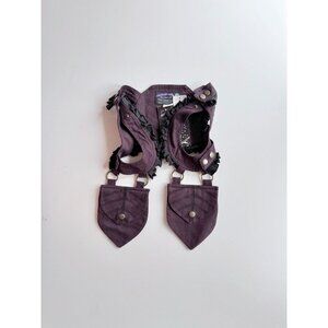 NWT THE FAIRIES PYJAMAS Purple Cotton Twill Ruffle Trim Harness Holster